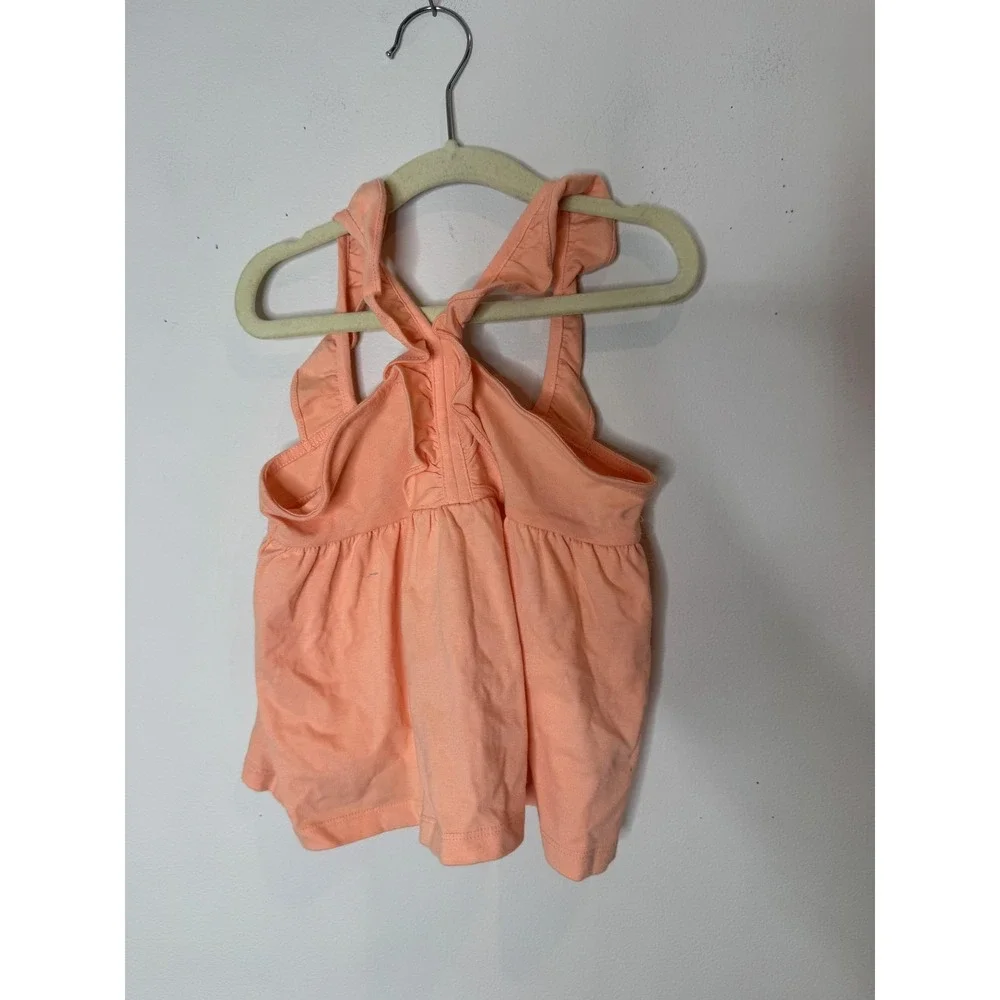 Janie And Jack Tank Top Girls 4 Pink Jersey Button Back Summer‎ Basic Knit
